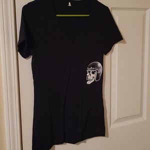 biker bar v neck shirt. Size S